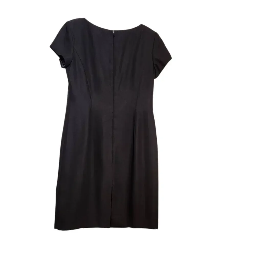 Virgo Beaded Floral Black Dress Size 12